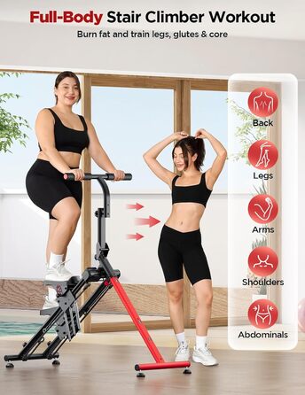 Сходи-степер YOLEO з регульованим опором для дому, компактний кардіо-тренажер, 3 режими тренувань, великі платформи, 90% зібраний, з ручкою