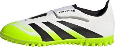 Дитячі футбольні бутси adidas Predator Club Hook and Loop для газону, розмір 35 EU, білий/чорний/лимонний, унісекс