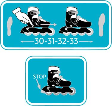 Роликові ковзани Skids Control Mixte 2025, розмір 30-33, синій