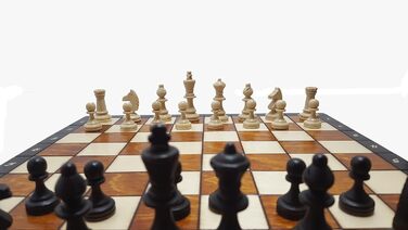 Велика магнітна дорожня шахова дошка з дерева 28 см Master of Chess, ручної роботи, для дорослих і дітей