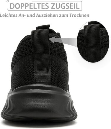 Чоловічі кросівки для бігу QIJGS: стильні та зручні для занять спортом та повсякденного носіння. Розмір 44 EU, колір чорний