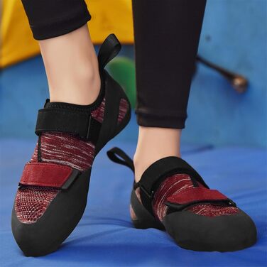 Кріпи для скелелазіння чоловічі/жіночі для залу, початківці, боулдеринг, тренувальні (43 EU, Червоний/Бордовий)