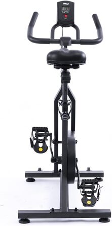 Велотренажер BAKAJI Spinning Bike з LCD-дисплеєм: час, калорії, відстань. Фітнес для дому, тренажерний зал, регульоване сидіння, кардіотренування.