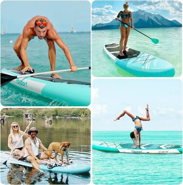 Надувна SUP-дошка FBSPORT 3,2 м, комплект: рюкзак, весло, плавник, насос, нековзке покриття, для підлітків і дорослих
