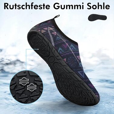 Шкарпетки для плавання SAGUARO Unisex, швидковисихаючі, для чоловіків та жінок, розмір 36-47 (EU 38/39), колір: фіолетовий