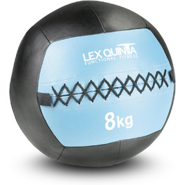 Медичний м'яч Lex Quinta Wall Ball Black Edition 8 кг для фітнесу та кросфіту, чорний