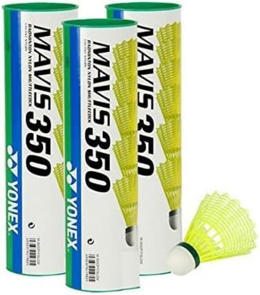 Бадмінтонні воланчики Yonex Mavis 350, 30 шт. (зелено-білі), Nylon, повільний політ