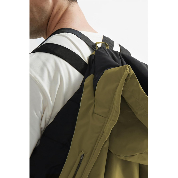 Чоловіча зимова куртка GEYSE: водонепроникна, з капюшоном та інтегрованими підтяжками. Ідеальна для сноубордингу, хайкінгу та активного відпочинку. Колір: Areegrün (пісково-сірий), розмір S