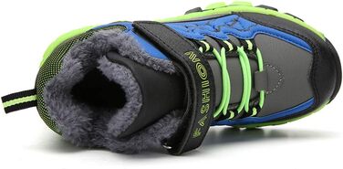 Зимові дитячі черевики для хлопчика: трекінгові, туристичні, водонепроникні, розмір 30-40 EU, зелені