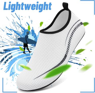 Чоботи для плавання та водного спорту: неопренові, для жінок та чоловіків (44 EU, білий)