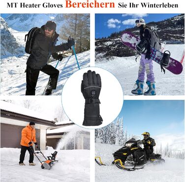 Обогріваючі рукавички Minthouz 5V 5000mAh USB-C з регулюванням температури, водонепроникний сенсорний екран, 3 режими нагріву, для активного відпочинку та роботи на вулиці