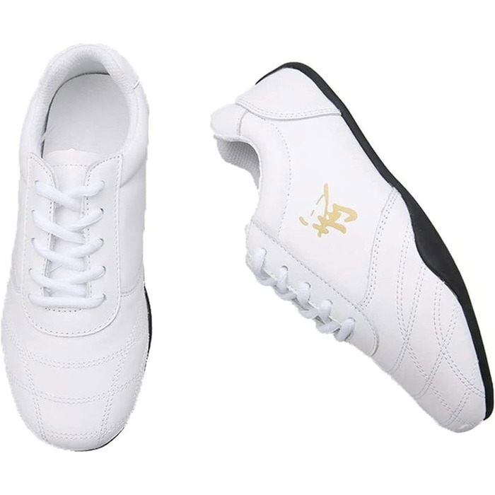 Жіноче взуття для бойових мистецтв VIBLiSS: легкі кеди для цигун, кунг-фу, тай-чи. Антиковзаючі, шкіряні, 40 EU, білі