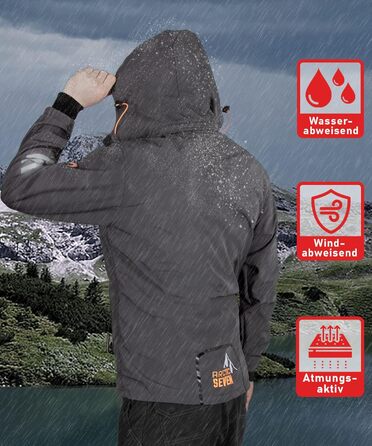 Чоловіча куртка Softshell AS301: водонепроникна функціональна куртка для outdoor з флісовою підкладкою, сіро-помаранчева, розмір L