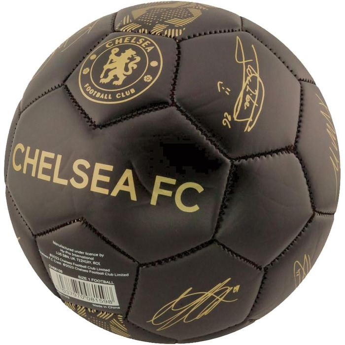 Футбольний м'яч Chelsea FC Phantom, розмір 5, чорний