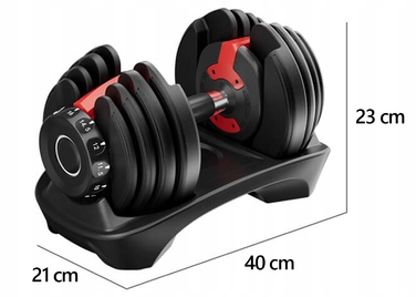 Регульовані гумовані гантелі Eiflex 1 x 24 кг