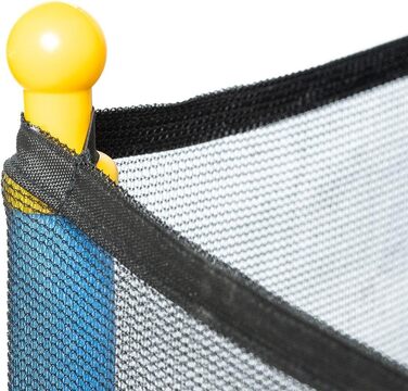 Батут для дітей Salty 140 см з сіткою, захистом та блискавкою, блакитний (для дому та вулиці)