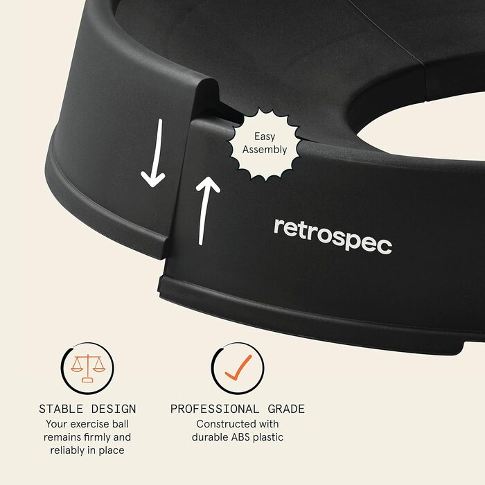 Гімнастичний м'яч Retrospec Luna 75 см з основою, для йоги, фітнесу, тренувань, вагітних, офісу та дому, рожевий