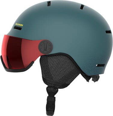 Дитячий лижний шолом Salomon Orka Visor для сноуборду, інтегрований козирок, легкий, зручна посадка