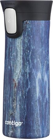 Термокухоль Contigo Pinnacle Autoseal 420 мл, нержавіюча сталь, блакитний (Blueslate) - ізольований, герметичний, для напоїв на ходу