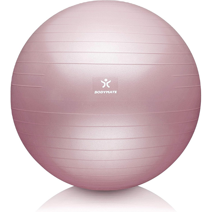 Фітбол BODYMATE 55 см: для фітнесу, йоги, офісу, тренувань спини (з насосом та E-book)