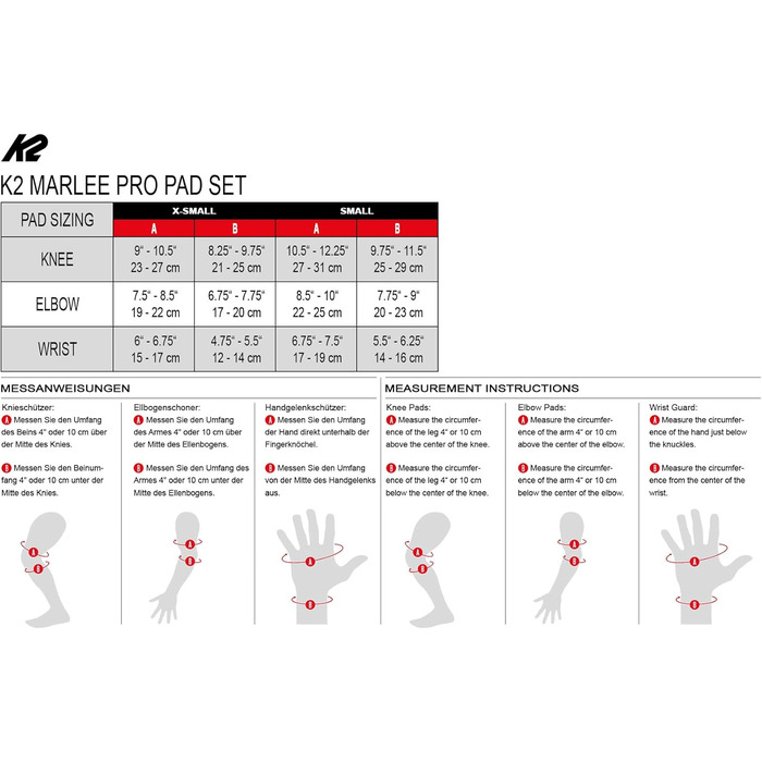 Дитячі роликові ковзани K2 Marlee Pro Pad XS для дівчат, комплект захисту (наколінники 23-27 см, налокітники 19-22 см, захист на зап'ястя 15-17 см)