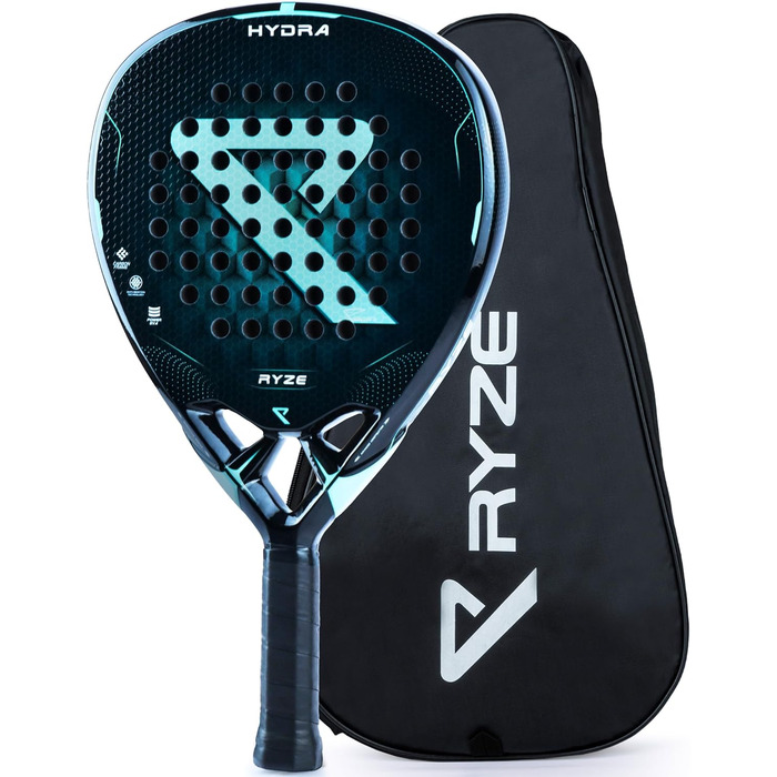 Пáдель-рáкетка RYZE Hydra: 100% карбон, EVA-18 піна, максимальна потужність та контроль - унісекс, з чохлом