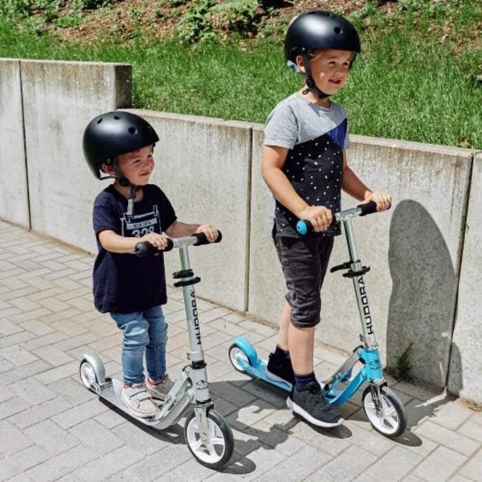 Дитячий алюмінієвий самокат HUDORA Little BigWheel, складаний, з великими колесами, регульована висота, до 100 кг, для дітей від 3 років