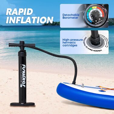 Надувне SUP-борд FunWater: комплект з аксесуарами (весло, насос, рюкзак, лінія, водонепроникний мішок)