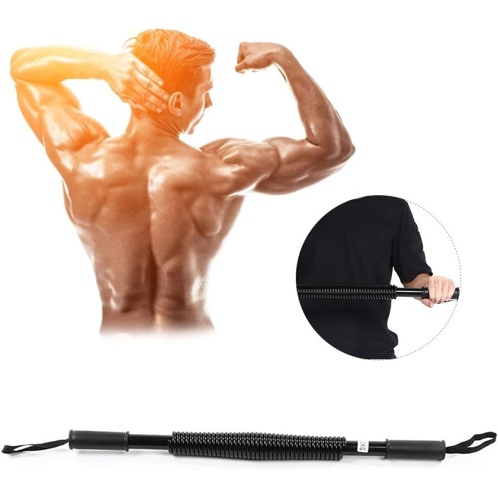 Еспандер для рук і грудей Arm Power 80 кг, тренажер для м'язів, бігегантель, чорний
