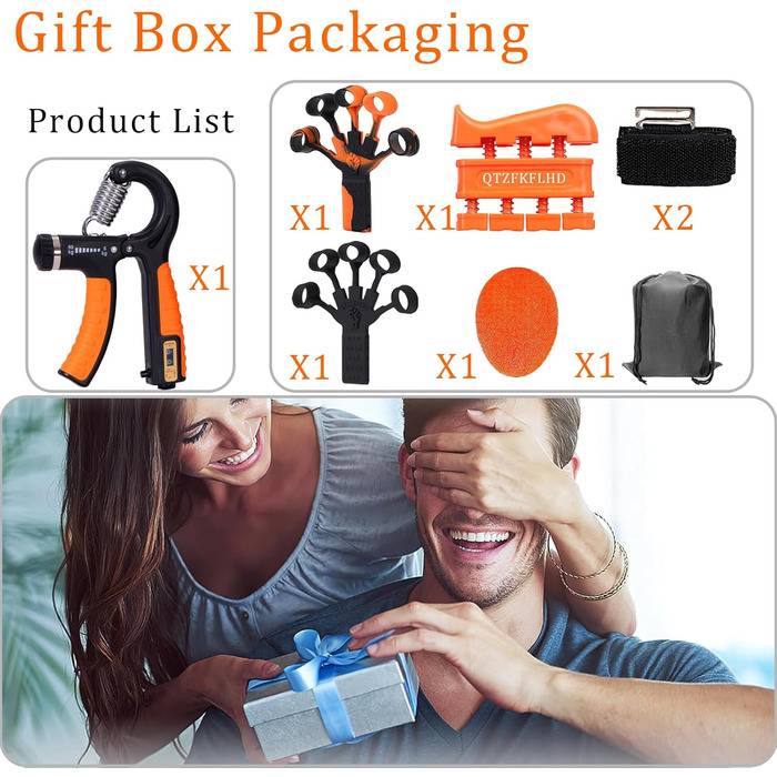 Набір для тренування сили кисті та передпліччя Griffkrafttrainer (5 шт., помаранчевий)