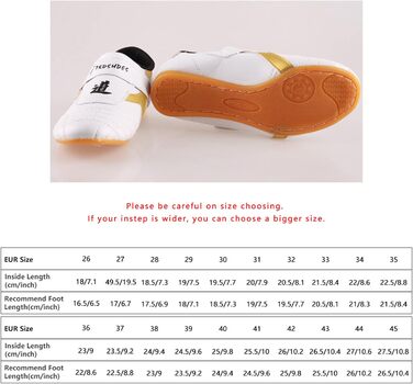 Взуття для тхеквондо Dilwe: дихаючі кросівки для кікбоксингу, тай-чі, конфу, для дорослих та дітей (34 розмір, довжина устілки 22 см)