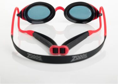 Окуляри для плавання Zoggs Fusion Air з антифогом та UV-захистом, для дорослих, червоно-чорні, дзеркальні