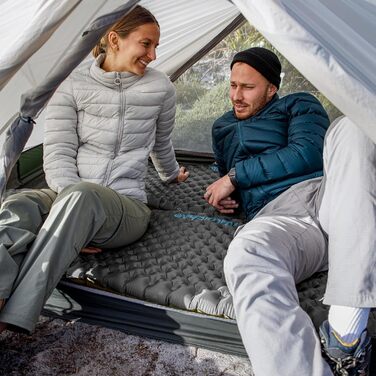 Каремат Naturehike 3.5R для кемпінгу самонадувний, зимовий (-6°C), чорний, L (Мумія) - високий R-значення, легкий, 4 сезони