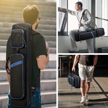 Чохол для кия BOSSTIN, 3x4 / 5x5, для більярдних київ, м'який, з підкладкою, синій