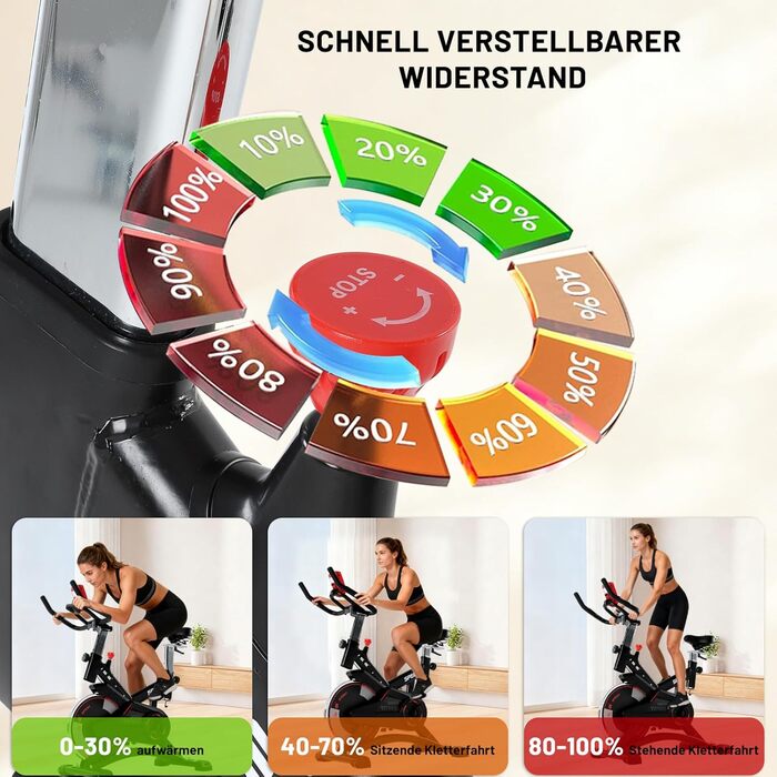 Велотренажер ISE з регулюванням навантаження та LCD-монітором, Indoor Bike для дому