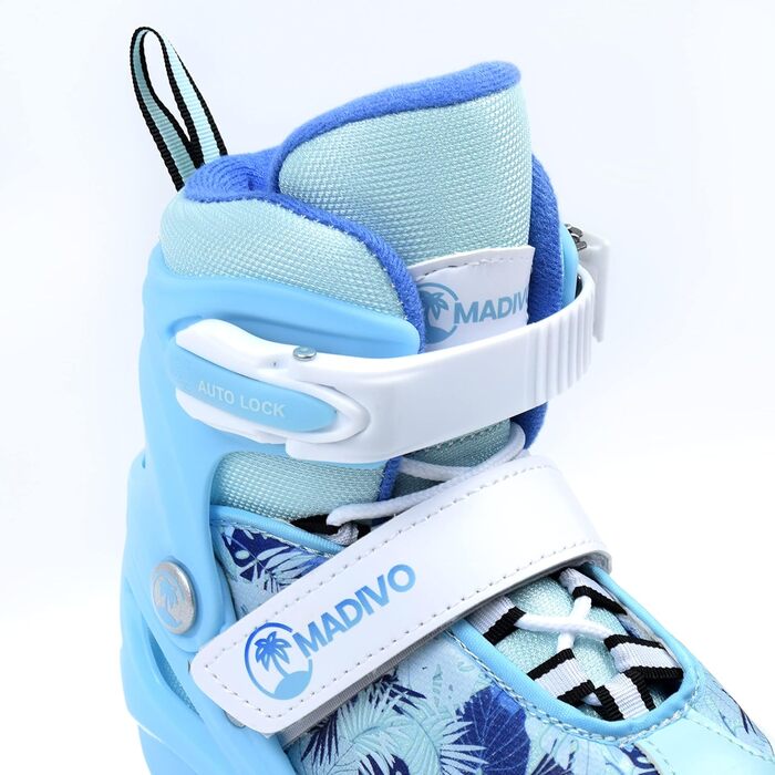 Роликові ковзани MADIVO Love Kinder для дівчаток, регульовані, 30-33, блакитні