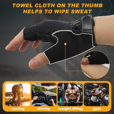 Фahrradhandschuhe MTB: Рукавички для їзди на велосипеді, літні, для чоловіків та жінок, сірі (M)