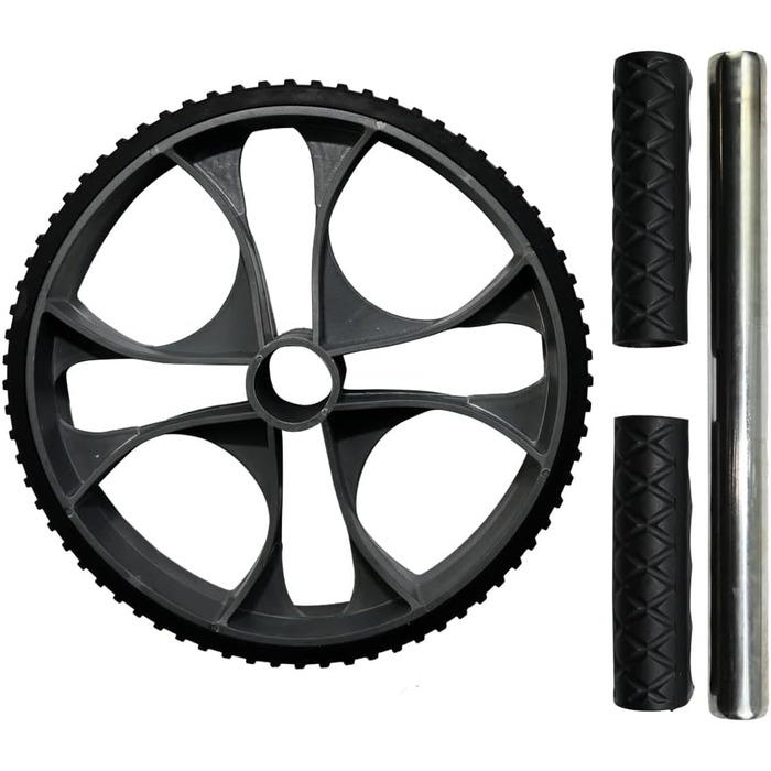 Ролер для пресу Ram® для фітнесу та тренувань, ABS-радіо, чорний