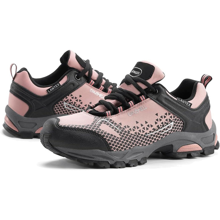 Водонепроникні трекінгові черевики для чоловіків та жінок. Легкі туристичні черевики для хайкінгу, розміри 38-46 EU, колір рожевий