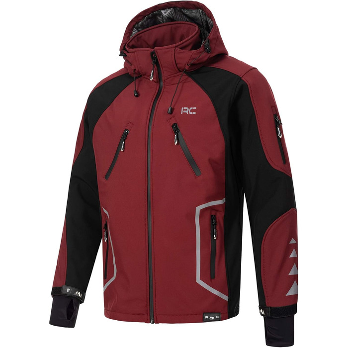 Чоловіча outdoor куртка Softshell Rock Creek H-230 для активного відпочинку, колір винний, розмір XXL