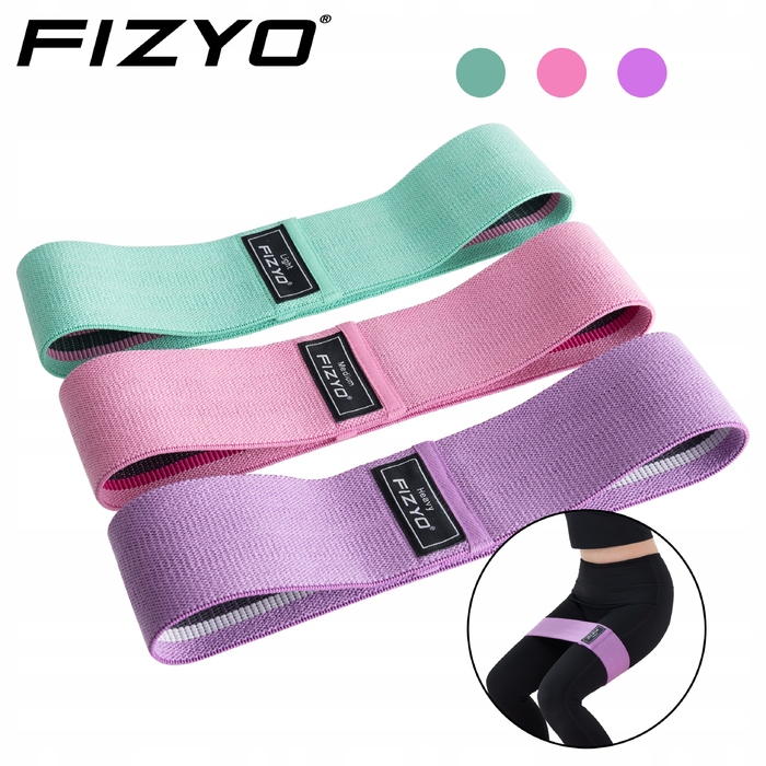 Набір фітнес-резисторів Fizyo (рожеві), 3 шт., 80 мм, 8-32 кг