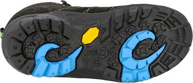 Черевики трекінгові та похідні для дітей Brütting Bergen Unisex, 37 EU, сірий, синій, лимонний