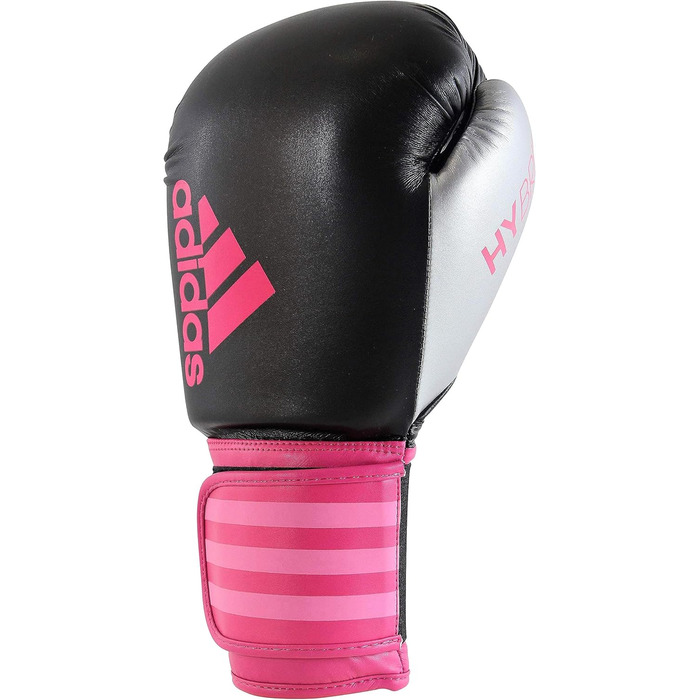 Боксерські рукавички adidas Hybrid 100 Dynamic Fit, чорні/рожеві, 8 oz