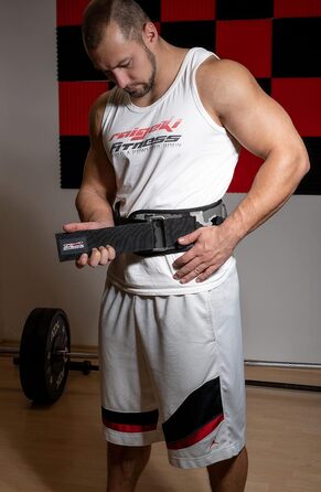 Пояс для важкої атлетики Raigeki Fitness з тренувальними програмами, для бодібілдингу, кросфіту, силових тренувань, чоловічий та жіночий