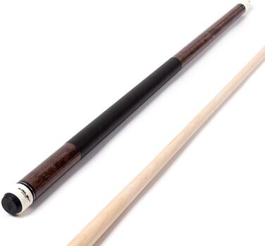 Більярдний кий Riley з ручкою з штучної шкіри, 58 дюймів (147 см), наконечник 13 мм, темне дерев'яне забарвлення, з кейсом