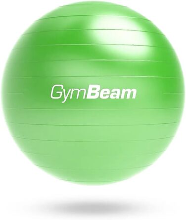 Гімнастичний м'яч GymBeam 85 см із насосом, зелений – для стабільності, зміцнення м'язів та профілактики болю у спині