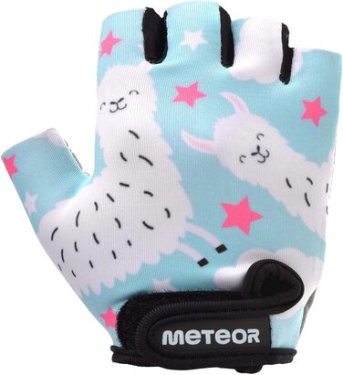 Велосипедні рукавички Meteor Unisex для дітей та дорослих, Gel BMX, XS, Alpacas