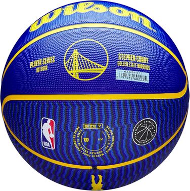 Баскетбольний м'яч Wilson NBA Stephen Curry для вулиці, розмір 7, міні, 17,8–74,9 см