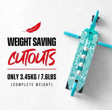 Трюковий самокат CORE Stunt Scooter 110mm, ABEC 9, для початківців та профі, 78-96 см, + стікер Fantic26 (Park CL1, бірюзовий)