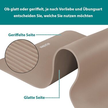 Йога мат ALPIDEX 183x60x0.8 см - Антиковзка, для фітнесу, пілатесу, йоги та гімнастики, з E-Book та ремінком